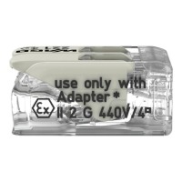 221-482 Splicing connector with levers;for all conductor types;for Ex e applications;transparent