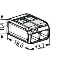 221-482 Splicing connector with levers;for all conductor types;for Ex e applications;transparent