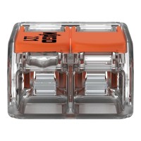 221-612 З'єднувач для зрощування з важелями; для всіх типів провідників; макс. 6 мм²; прозорий