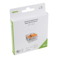 221-612/995-010 Splicing connector with levers;for all conductor types;max. 6 mm²;transparent