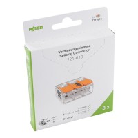221-613/995-008 З'єднувач для зрощування з важелями; для всіх типів провідників; макс. 6 мм²; прозорий