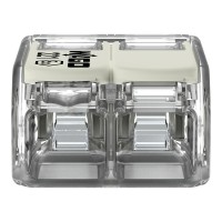 221-682 З'єднувач для зрощування з важелями; для всіх типів провідників; для застосувань Ex e; прозорий