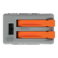 222-412 Splicing connector with levers;for all conductor types;max. 4 mm²;gray