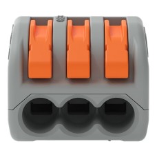 222-413 Splicing connector with levers;for all conductor types;max. 4 mm²;gray