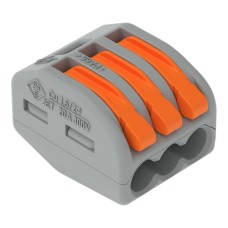 222-413 Splicing connector with levers;for all conductor types;max. 4 mm²;gray