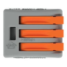 222-413 Splicing connector with levers;for all conductor types;max. 4 mm²;gray