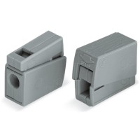 224-101 Lighting connector;push-button on lighting side;Lighting side: for all conductor types;gray