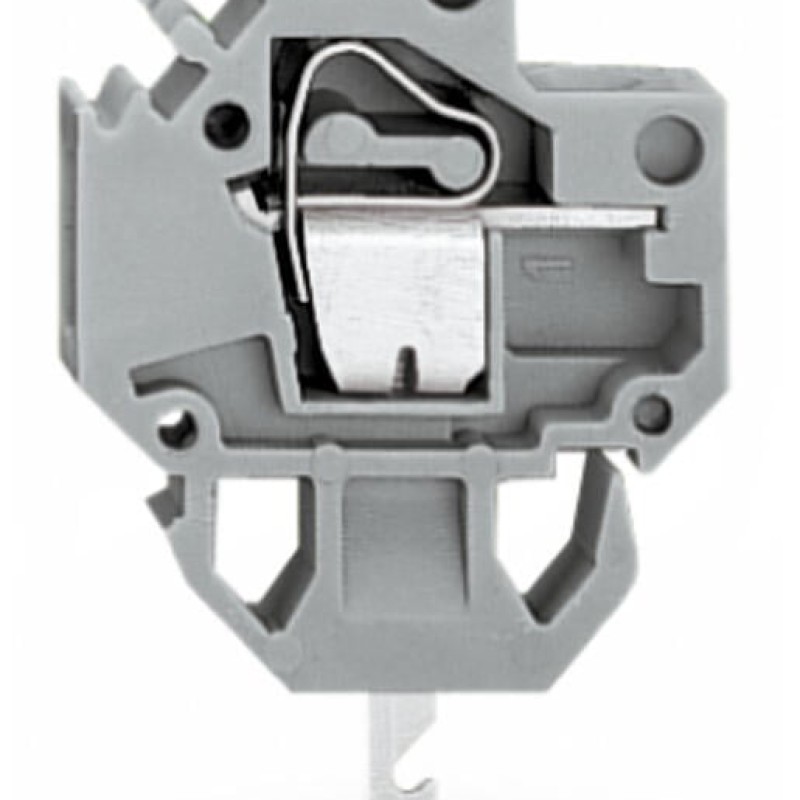 226-104 Прохідна клемна колодка; Клема швидкого роз'єднання провідник/пайка/обтиск; Товщина пластини: 1.5 мм; сірий