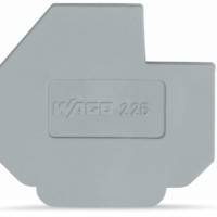 226-110 Кінцева пластина; для 630 В, розміри вирізу L1; товщина 1.5 мм; сірий