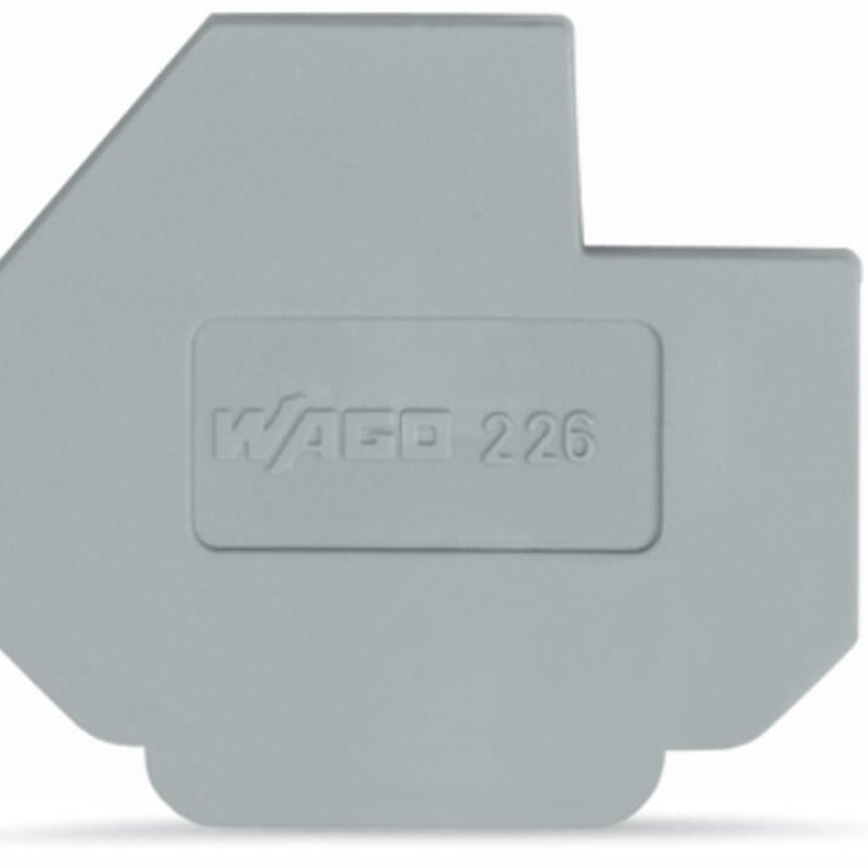 226-110 Кінцева пластина; для 630 В, розміри вирізу L1; товщина 1.5 мм; сірий