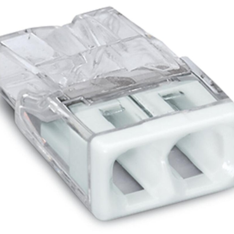 2273-202 З'єднувач PUSH WIRE® для зрощування; для монолітних провідників; макс. 2.5 мм²; прозорий