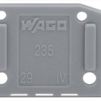 235-200 Кінцева пластина; засувний тип; товщина 1 мм; темно-сірий