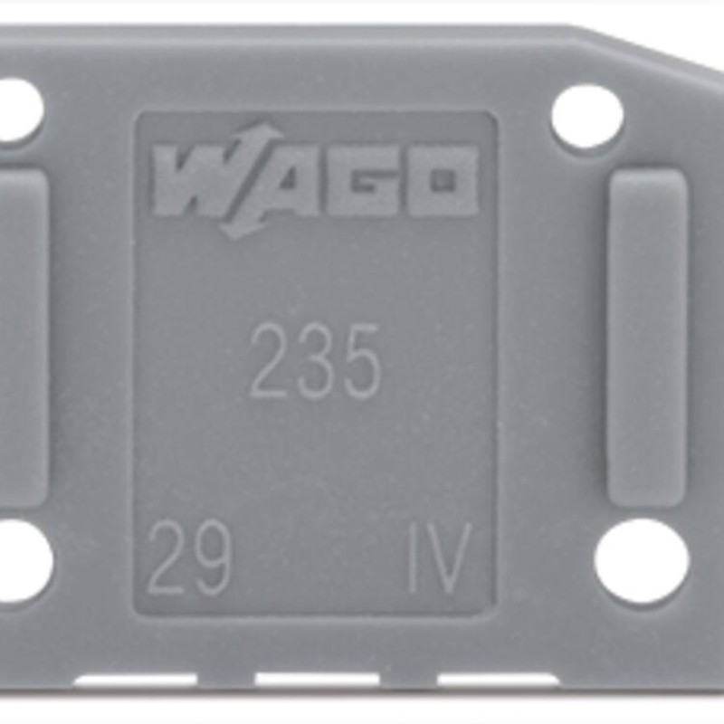 235-200 Кінцева пластина; засувний тип; товщина 1 мм; темно-сірий