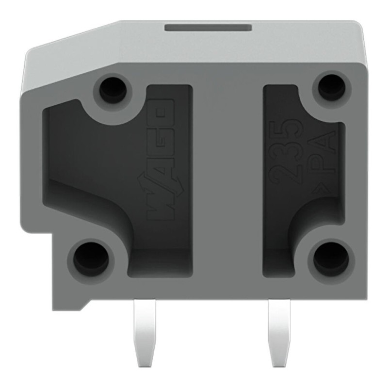 235-801 Накопичувальна клемна колодка для друкованих плат; 2,5 мм²; відстань між контактами 10/10,16 мм; 1-полюсна; PUSH WIRE®; 2,50 мм²; сірий