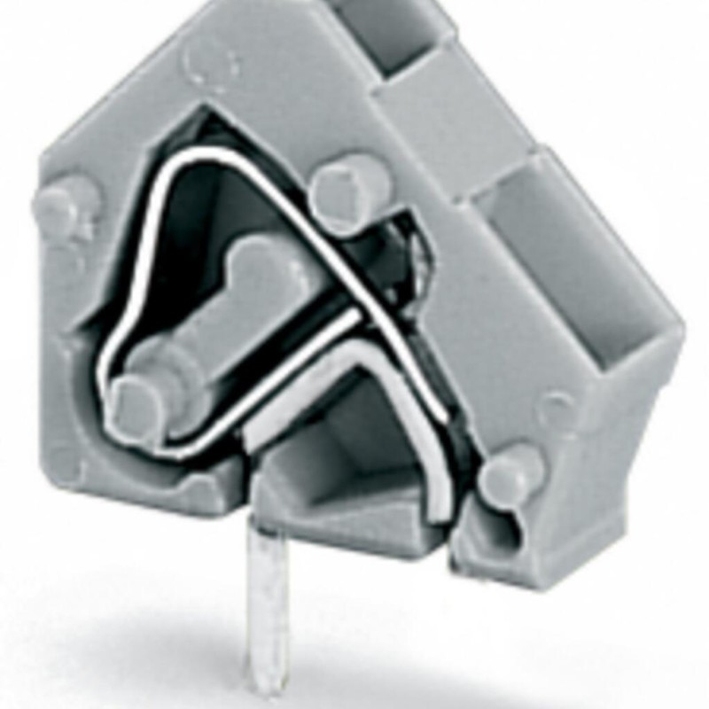 236-714 Накопичувальна клемна колодка для друкованих плат; 2,5 мм²; відстань між контактами 5/5,08 мм; 1-полюсна; CAGE CLAMP®; можливість з'єднання; синій