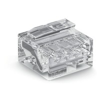 243-144 PUSH WIRE® splicing connector;for solid conductors;max. 0.5 mm Ø;transparent