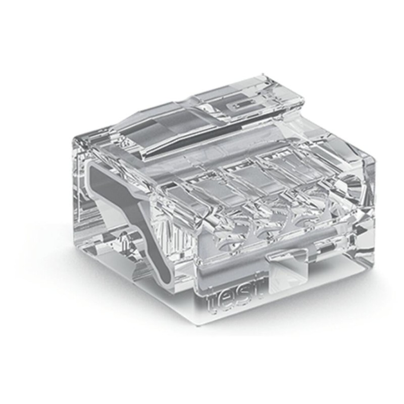 243-144 PUSH WIRE® splicing connector;for solid conductors;max. 0.5 mm Ø;transparent