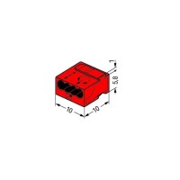 243-804 MICRO PUSH WIRE® connector for junction boxes;for solid conductors;max. 0.8 mm Ø;red