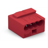 243-804 MICRO PUSH WIRE® connector for junction boxes;for solid conductors;max. 0.8 mm Ø;red