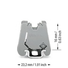249-101 Screwless end stop;6 mm wide;for WMB markers;gray