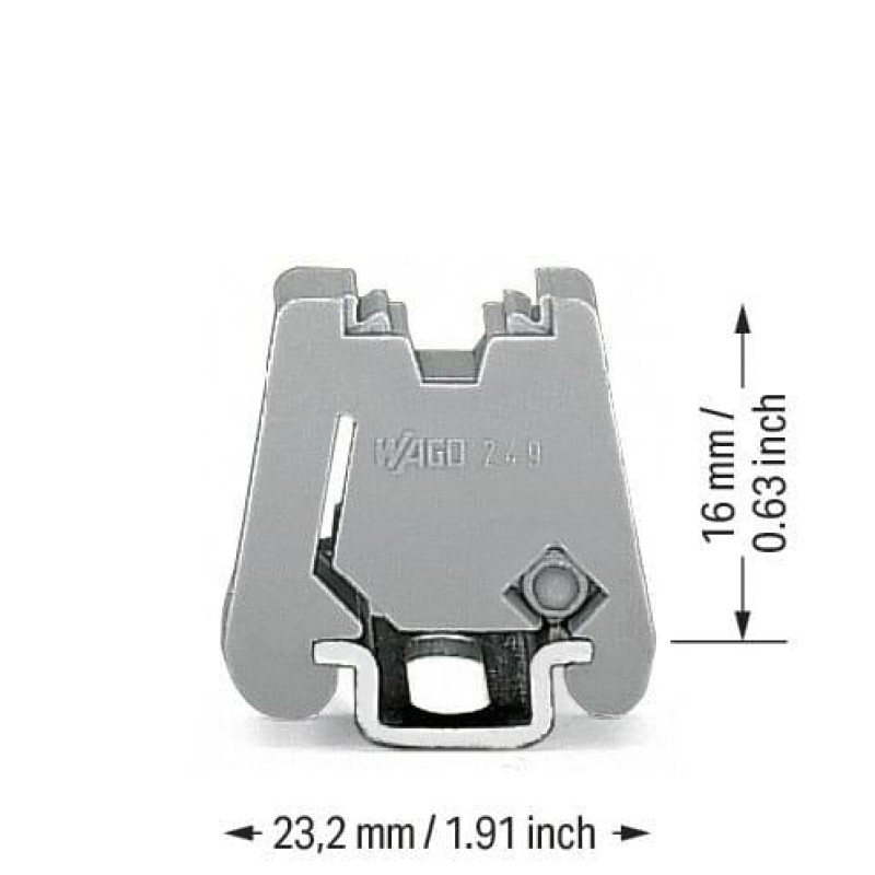 249-101 Screwless end stop;6 mm wide;for WMB markers;gray