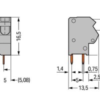 254-846 Набірна клемна колодка на друковану плату; 2.5 мм²; Крок контактів 5/5.08 мм; помаранчевий