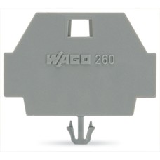 260-371 Кінцева пластина; із засувною монтажною ніжкою; сірий