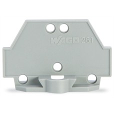 261-410 Кінцева пластина; з кріпильним фланцем; сірий