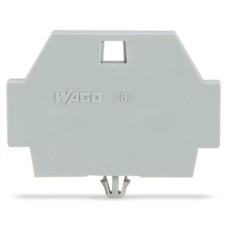 262-371 Кінцева пластина; із засувною монтажною ніжкою; сірий