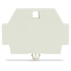 262-373 Кінцева пластина; із засувною монтажною ніжкою; світло-сірий