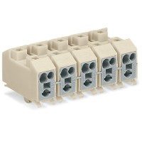 272-685 Power supply connector;without push-buttons;with snap-in mounting feet;white