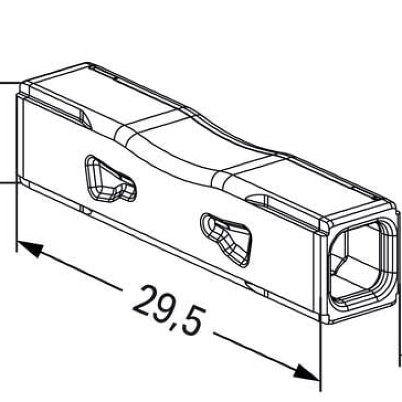 2773-2401 З'єднувач PUSH WIRE® для зрощування; для монолітних та багатожильних провідників; макс. 4 мм²; прозорий