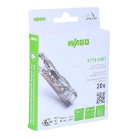 2773-2401/995-020 З'єднувач PUSH WIRE® для зрощування; для монолітних та багатожильних провідників; макс. 4 мм²; прозорий