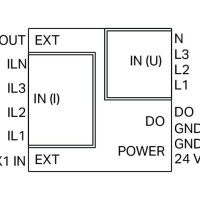 2857-570/024-001 Модуль вимірювання 3-фазної потужності; 3x277/480 В/1 А; Modbus RTU
