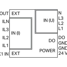2857-570/024-001 Модуль вимірювання 3-фазної потужності; 3x277/480 В/1 А; Modbus RTU