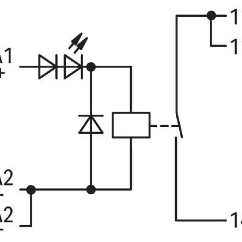 286-376 Релейний модуль; Номінальна вхідна напруга: 24 В DC; 1 замикаючий контакт; сірий