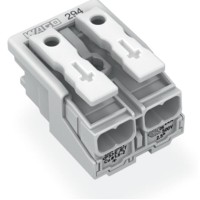294-4002 Lighting connector;push-button, external;without ground contact;white