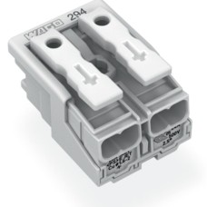 294-4002 Lighting connector;push-button, external;without ground contact;white