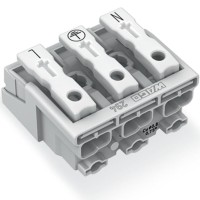 294-4013 Lighting connector;push-button, external;without ground contact;white