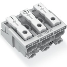 294-4013 Lighting connector;push-button, external;without ground contact;white