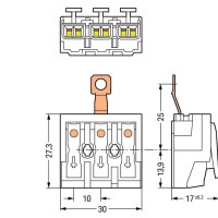 294-4413 Lighting connector;push-button, external;with screw-type ground contact;white