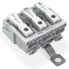 294-4413 Lighting connector;push-button, external;with screw-type ground contact;white