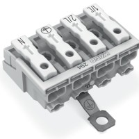 294-4424 Lighting connector;push-button, external;with screw-type ground contact;white