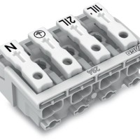 294-5024 З'єднувач для освітлення; кнопка, зовнішня; без контакту заземлення; білий