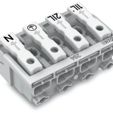 294-5024 Lighting connector;push-button, external;without ground contact;white