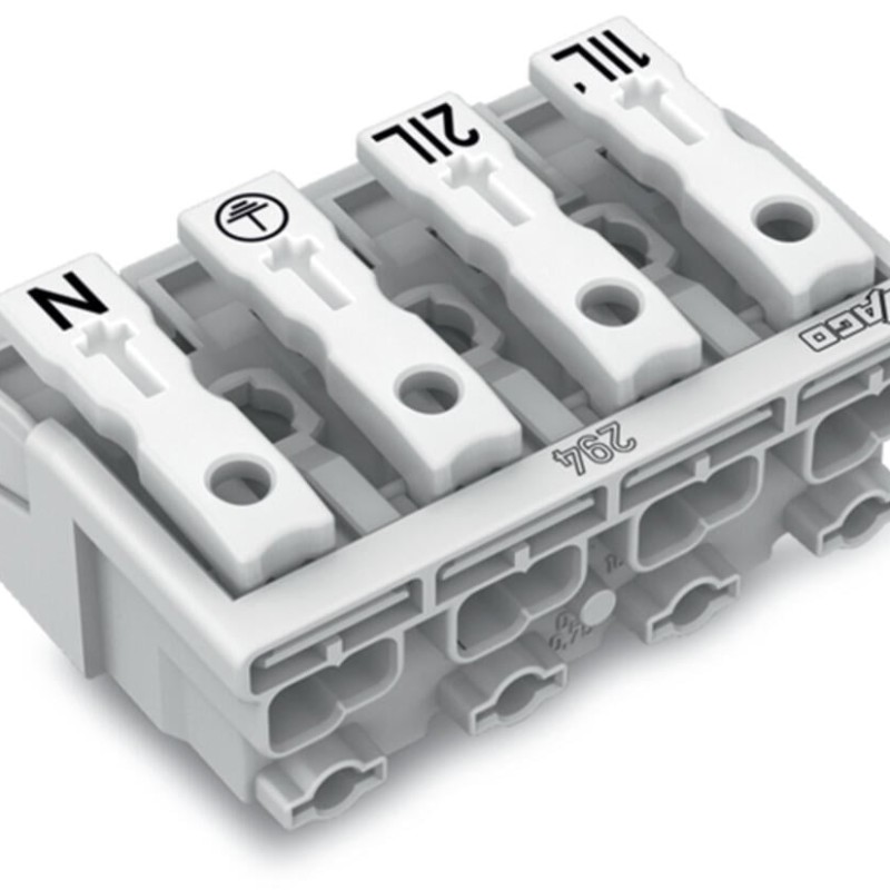 294-5024 Lighting connector;push-button, external;without ground contact;white