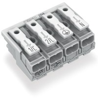 294-5024 З'єднувач для освітлення; кнопка, зовнішня; без контакту заземлення; білий