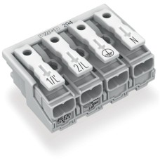 294-5024 Lighting connector;push-button, external;without ground contact;white