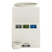 709-581 Розетка розподільчої шафи; для монтажу на DIN-рейку та гвинтового монтажу; для штекера, тип F, CEE 7/4 (Schuko); світло-сірий