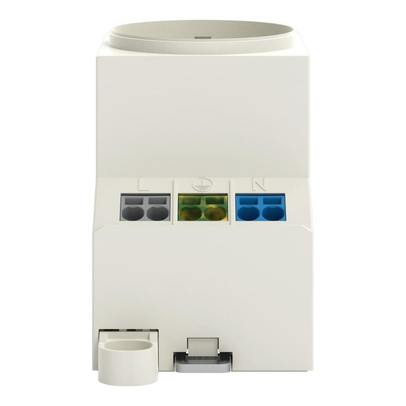 709-581 Switchgear cabinet outlet;for DIN-rail and screw mounting;for plug, type F, CEE 7/4 (Schuko);light gray